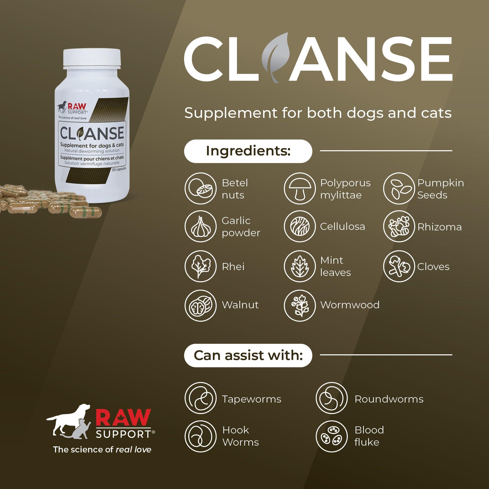 Cleanse | Promotes a Healthy Intestinal Tract | 30 capsules - Raw Support Inc